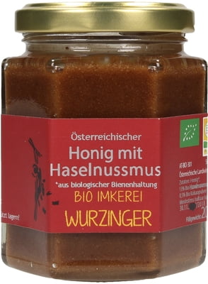 Bio Honig mit Haselnussmus - 200 g