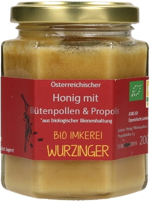 Bio Honig mit Pollen & Propolis - 200 g