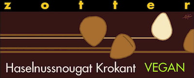 Zotter Schokoladenmanufaktur Bio Haselnussnougat Krokant - 70 g