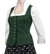 Trachtenmode Hiebaum Loden-Gilet Damen, Grün