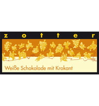 Zotter Schokoladenmanufaktur Bio Weiße Schokolade mit Krokant