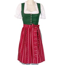 Trachtenmode Hiebaum Dirndl grün/rot