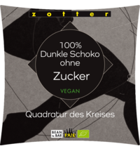 Bio Quadratur des Kreises 100% Dunkle Schoko ohne Zucker