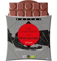 Bio Quadratur des Kreises 70% Dunkle Schoko mit Ahornzucker