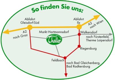 Anfahrt Fleischerei Thaller